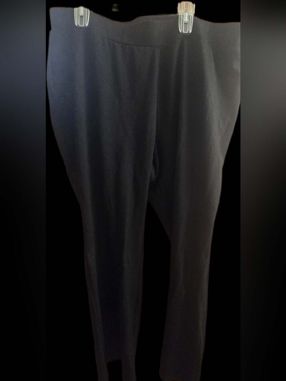 Iman 2X Black Stretch Slim Leg Pants